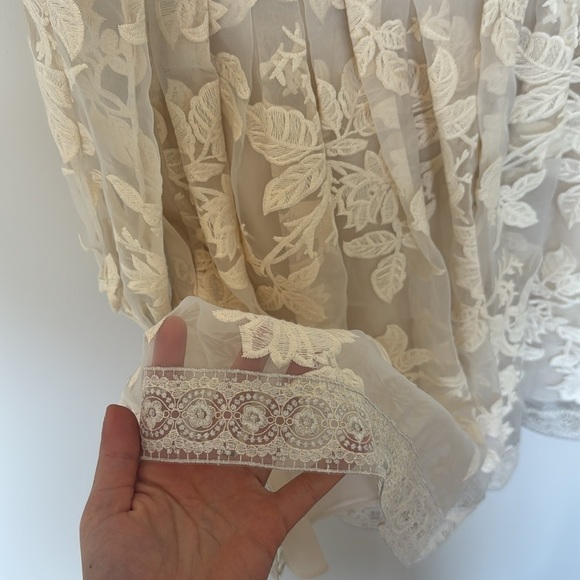 💕Erin by Erin Fetherston Crochet Cream Dress - 2 Petite - Picture 6 of 8